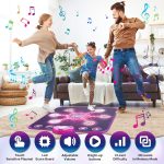 Dance Mat for Kids, Music Dance Mat with 6 Luminous Buttons, 5 Modes, Built-in Music, Christmas Birthday Gifts for 3 4 5 6 7 8 9 10+ Years Old - Imagen 3