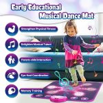Dance Mat for Kids, Music Dance Mat with 6 Luminous Buttons, 5 Modes, Built-in Music, Christmas Birthday Gifts for 3 4 5 6 7 8 9 10+ Years Old - Imagen 5