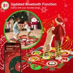 Christmas Dance Mat for Kids, Gift Girls Musical Mat with 6 LED Lights, 6 Play Modes, Rechargeable Battery, Christmas Gift for Girls 4 5 6 7 8 9 10+ Years Old - Imagen 3