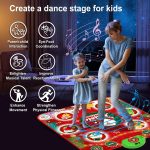 Christmas Dance Mat for Kids, Gift Girls Musical Mat with 6 LED Lights, 6 Play Modes, Rechargeable Battery, Christmas Gift for Girls 4 5 6 7 8 9 10+ Years Old - Imagen 5