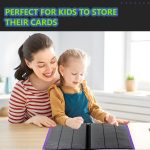 CARD FOLDER, ALBUMS CARD HOLDER COLLECTIBLE 9 POCKETS, 360 CARDS CAPACITY FOR TCG AND SPORTS CARDS (Violet) - Imagen 6