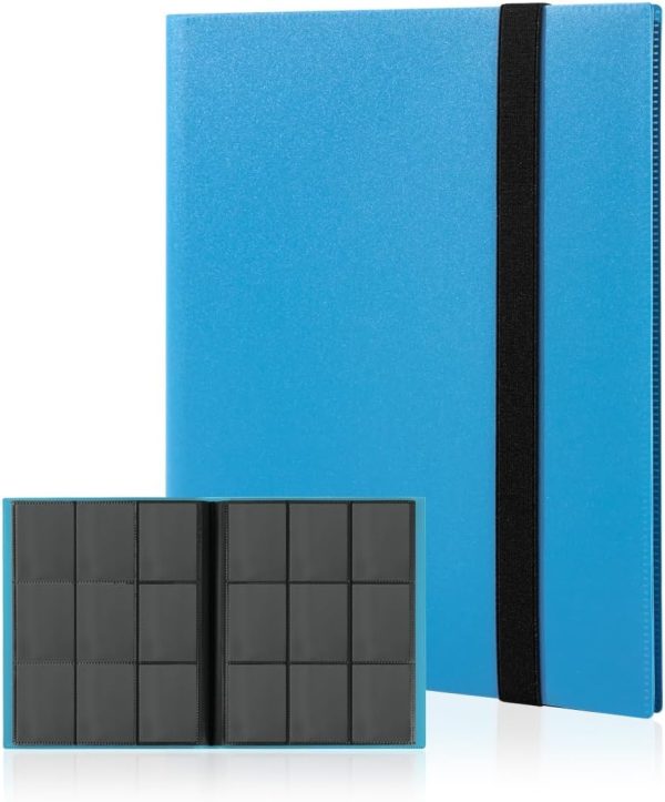 Album Cards, Trading Card Albums, 360 Cards, 20 Pages, Card Binder for TCG (Blue)