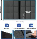 Album Cards, Trading Card Albums, 360 Cards, 20 Pages, Card Binder for TCG (Blue) - Imagen 3