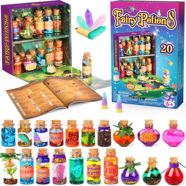 Fairy Potions Mostof Retro Fairy Potions Kits for Kids, Mix 20 Magic Potions with Energy Crystal