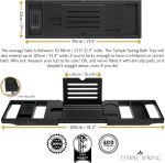 Temple Spring Bathroom Shelf, Bamboo Bath Tray, Extendable Bath Tray, Bath Accessories - Black - Imagen 3