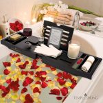 Temple Spring Bathroom Shelf, Bamboo Bath Tray, Extendable Bath Tray, Bath Accessories - Black - Imagen 8