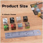 48 Pieces MTG Dice Counters Loyalty and Life D6 Acrylic Colorful with Bag for Magic The Gathering Card Games CCG Strategy Fantasy Cube Accessories Board Game Set Role Playing Dice - Imagen 3