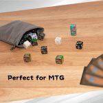 48 Pieces MTG Dice Counters Loyalty and Life D6 Acrylic Colorful with Bag for Magic The Gathering Card Games CCG Strategy Fantasy Cube Accessories Board Game Set Role Playing Dice - Imagen 5