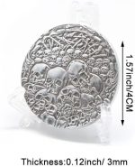 Halloween Commemorative Coins Skull Head Coin Coins Silver Collection Coin Challenge Coin Christmas Souvenir Coin - Imagen 3