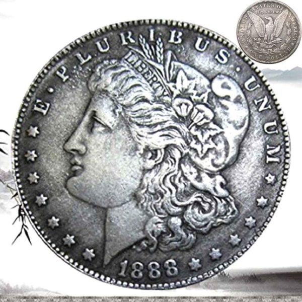 1888 Ancient One Dollar Coin – Old American Coins – Uncirculated United States Morgan Dollar