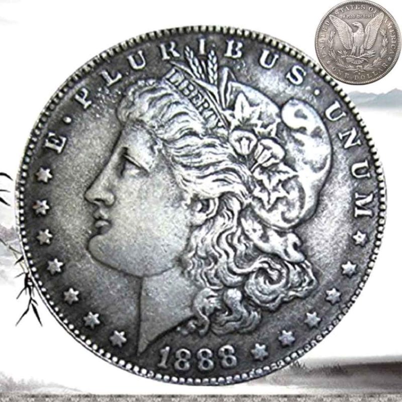 1888 Ancient One Dollar Coin – Old American Coins – Uncirculated United States Morgan Dollar