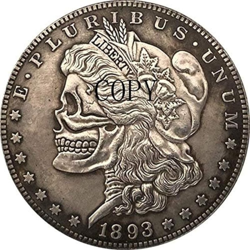 1893 American Morgan Dollar Commemorative Coin Collection, Two Sided Hobo Nickel Coin Replica