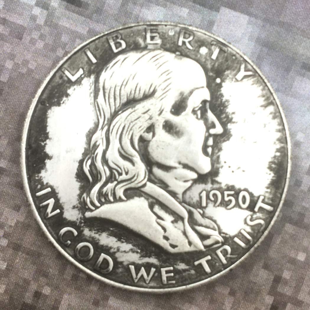 1950 Antique Half Dollar Coins - Franklin Commemorative Coin - 1950 Antique Half Dollar Coins - Franklin Commemorative Coin - Nickel Coin for Dad, Friends, Husband, Making Life Easier