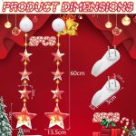 2 Pieces Christmas Star Window Lights, LED Christmas Window Lighting with Timer, 8 Modes, Indoor String Lights for Christmas Party Room Decor - Imagen 2