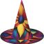 2 sombreros de bruja de Halloween, flores de arte borrosas, decoración de brujas, disfraz de fiesta, cosplay, juego de rol, festival, carnaval