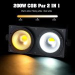 200W COB Foco Escenario, Cegadoras LED COB Par Blanco Frío/Cálido Efecto con Activación por Sonido, Foco Par Teatro para Iglesia Discoteca Boda Iluminación de Audiencia Halloween Navidad - Imagen 2
