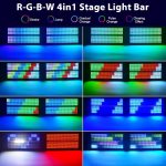 200W Wallwasher Stage Light, RGBW 768 LED Strobe Stage Lighting with DMX and Sound Activation for Disco DJ Bar Christmas Halloween Weddings - Imagen 2