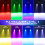 210W RGBW LED Par Spotlight, Silent DMX512 LED Stage Light, High Brightness Disco Light with Sound Control for Party, DJ, Theatre Club, Wedding and Halloween - Imagen 2