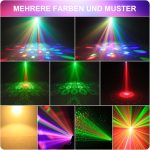 24W Disco Party Light, 4 in 1 LED Stage Light RGB + COB DJ with Remote Control, 8 Self-Propelled Modes Mini Effect Focus, Suitable for Family Birthday Party Stages Festivale Gift - Imagen 2