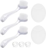 3 Long Handle Facial Brushes, 2 Oval Facial Brushes, Exfoliating Facial Brushes, Facial Cleansing Brushes, Manual Cleansing Brushes, Soft Portable Facial Brushes