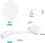 3 Long Handle Facial Brushes, 2 Oval Facial Brushes, Exfoliating Facial Brushes, Facial Cleansing Brushes, Manual Cleansing Brushes, Soft Portable Facial Brushes - Imagen 2