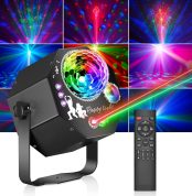 4 in 1 Disco Lights, Ball Lights, RGB LED Disco Light with Musik Sound Activated, DJ Lights with Remote Control for Home Parties, Clubs, Halloween, Christmas