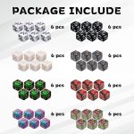 48 Pieces MTG Dice Counters Loyalty and Life D6 Acrylic Colorful with Bag for Magic The Gathering Card Games CCG Strategy Fantasy Cube Accessories Board Game Set Role Playing Dice - Imagen 2