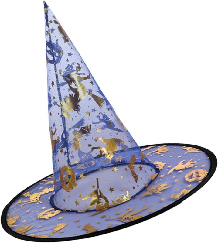 5 sombreros de bruja de 33 cm de alto puntiagudo, mago, Halloween, bruja, cosplay, accesorios para mujeres, hombres, fiestas infantiles