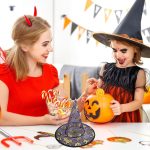 5 sombreros de bruja de 33 cm de alto puntiagudo, mago, Halloween, bruja, cosplay, accesorios para mujeres, hombres, fiestas infantiles - Imagen 2