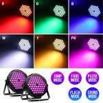 60 Pair LED DMX Lights 2 Pieces, Super Bright RGB Stage Lighting with 1M Wire, DMX512, Sound Activated Control, for Celebrations, Stage Lighting(No Remote) - Imagen 2