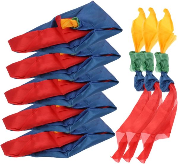 8 Pieces Magic Scarf Sensory Scarf Tricks Scarf Wraps Accessories Ribbon Cotillon Party Favors Scarf Scarves to Play Silk Scarf