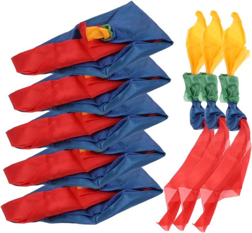 8 Pieces Magic Scarf Sensory Scarf Tricks Scarf Wraps Accessories Ribbon Cotillon Party Favors Scarf Scarves to Play Silk Scarf