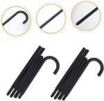 ABOOFAN 4 Piezas Muleta Secciones De Rendimiento Cosplay Espectáculo De Fuego Decorativo Palo De Bolsillo Favores Negros Traje De Vacaciones Personal Bastones De Baile Teatral - Imagen 2