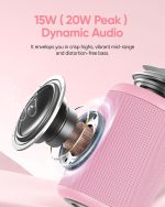 AY Portable Bluetooth Speaker with Lights, IPX5 Waterproof, Stereo Speaker, AUX&TF-Card Input, 24H Autonomy, Compact Bluetooth 5.3 Wireless Speaker for Camping, Travel, Outdoors - Imagen 2