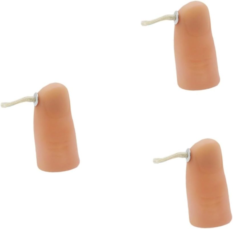 Abaodam 3 Pieces for Toys Prank Wizard Prop Thumb Prop Finger Candle for Fire Prop Fire Trick