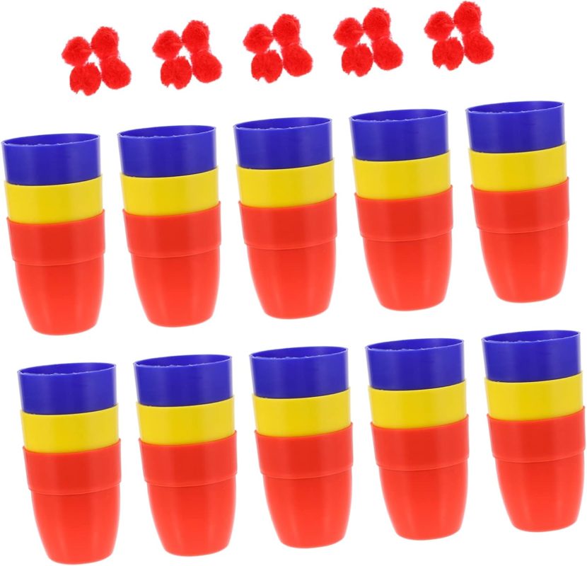 Abaodam 30piezas Tres Bolas Mágicas y Copas para Trucos De De para Principiantes y Adolescentes Accesorios De para Fiestas y Actuaciones