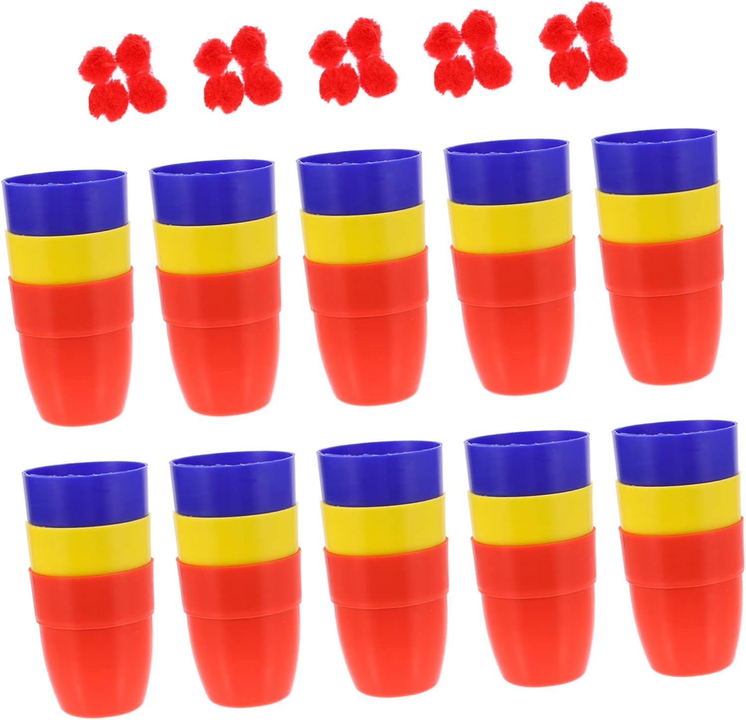 Abaodam 30piezas Tres Bolas Mágicas y Copas para Trucos De Abaodam 30piezas Tres Bolas Mágicas y Copas para Trucos De De para Principiantes y Adolescentes Accesorios De para Fiestas y Actuaciones