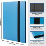 Album Cards, Trading Card Albums, 360 Cards, 20 Pages, Card Binder for TCG (Blue) - Imagen 2