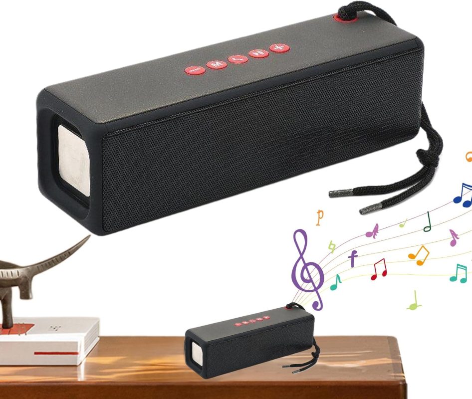 Altavoz Inalámbrico - Altavoz Portátil Para Música Con Batería De Larga Duración,Equipo Recargable con Sonido Claro y Autonomía Prolongada para Acampada, Picnic, Dormitorio, Viajes y Uso Diario