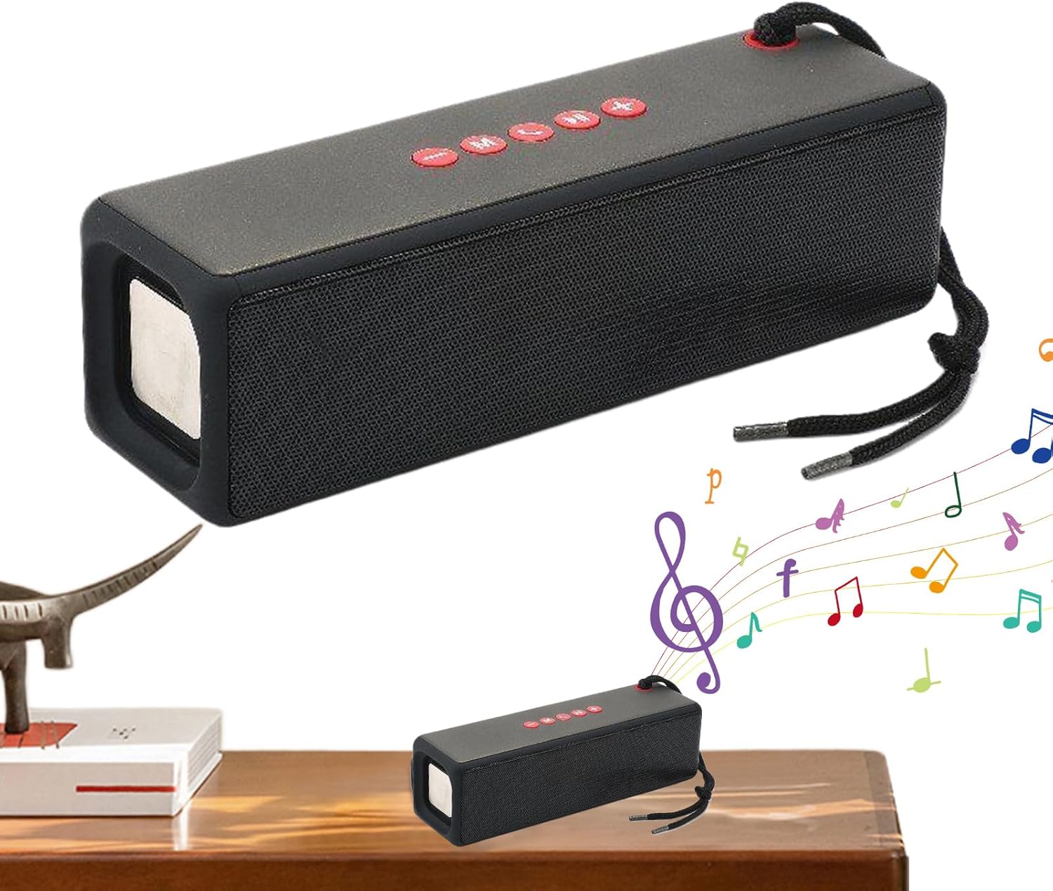 Altavoz Inalámbrico - Altavoz Portátil Para Música Con Batería De Altavoz Inalámbrico - Altavoz Portátil Para Música Con Batería De Larga Duración,Equipo Recargable con Sonido Claro y Autonomía Prolongada para Acampada, Picnic, Dormitorio, Viajes y Uso Diario