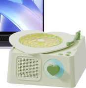 Altavoz Portátil,Altavoz con Sonido Envolvente - Equipo de Entretenimiento con Luz RGB en Forma de Tocadiscos para Sala Picnic