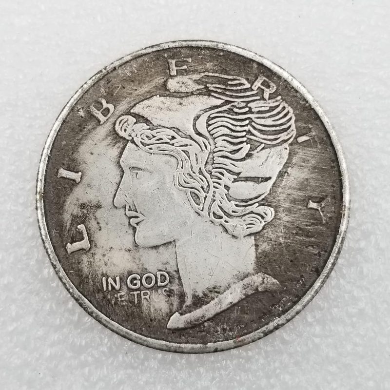 Antique Crafts 999 Silver Dollar Silver Plated American Brass #0118