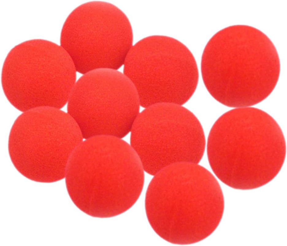 BESPORTBLE 10 Pieces Red Sponge Balls Units Accessories for Cosplay and Party Decorations and Sturdy