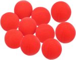BESPORTBLE 10piezas Bola De Esponja Roja Suave Accesorios Clásicos para Trucos Suministros para Magos para Presentaciones Escenario Forma Redonda