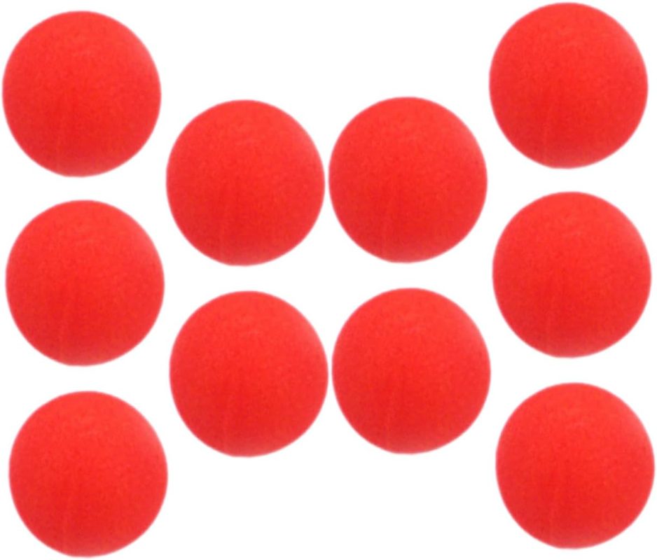 BESTonZON 10piezas Bolas De Esponja Roja para Trucos De Accesorios para Magos Material Esponjoso Seguro y Duradero para Actuaciones y Propósitos De Entretenimiento