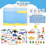 BONNYCO Felt Chalkboard with 107 Sea Animal Figures, Toys Children Montessori, Gifts for Children 3 to 8 Years. Sensory Panel Autism, Children's Educational Games Christmas - Imagen 2