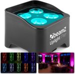 BeamZ BBP90 Set of 2 Uplight 4 Watt 4 LED PAR Light Bulbs with Battery Remote Control DMX Ideal for Stage Lighting DJ Stage Disco Party Black - Imagen 2