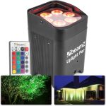 BeamZ BBP96 - Uplight LED Bulbs with Battery, Set of 8-6x12W LED Spot Stage Wireless DMX Party Spotlights in Flight Case, Stage Lighting, Light Effects, Remote Control, Spotlight - Imagen 2