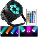 BeamZ PRO Pack of 4 PAR BWA63 LED Spotlights with 6 LEDs of 3 W RGB PAR Spotlight Outdoor Waterproof IP65, Angle of 23º, Stage Lighting, Disco Light, Party Light, Garden Lighting - Imagen 2