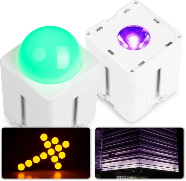 BeamZ Professional KUBE20WH 20W RGBWA-UV LED Light 12H Battery DMX Wireless WiFi Remote Control IP65 Aluminum Housing Waterproof for Events and Stages